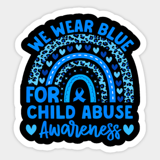 Blue Child Abuse Child Abuse Sticker